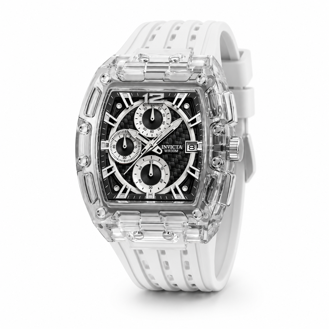 Naviforce Transparent Square Case Watch