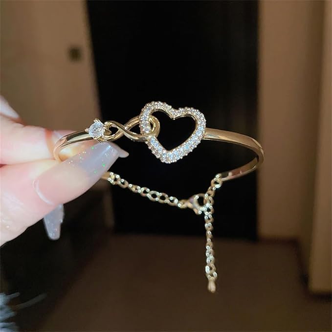 Infinity Heart Adjustable Bracelet for Women