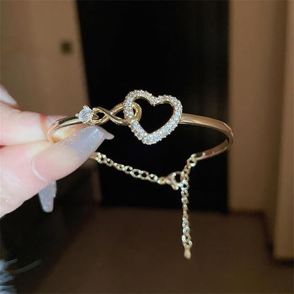 Infinity Heart Adjustable Bracelet for Women
