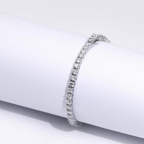 Diamond Silver Tennis Bracelet