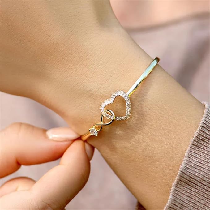Infinity Heart Adjustable Bracelet for Women