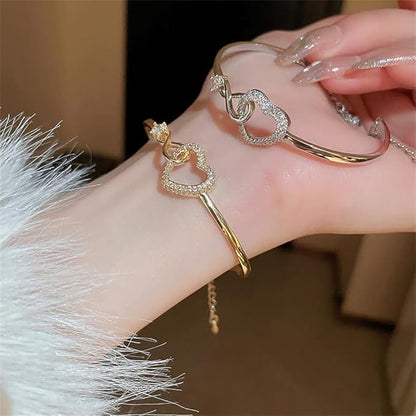 Infinity Heart Adjustable Bracelet for Women