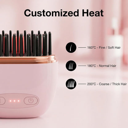 2-in-1 Cordless Hair Straightener Comb