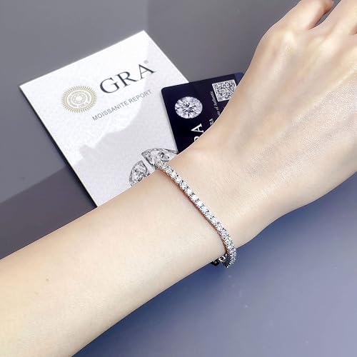 Diamond Silver Tennis Bracelet