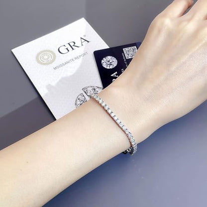 Diamond Silver Tennis Bracelet