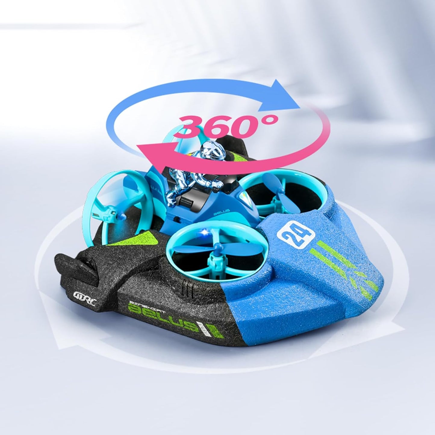 High-Speed 3-in-1 RC Hovercraft Drone Toy