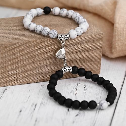 Magnetic Bead Bracelet Set for Couples