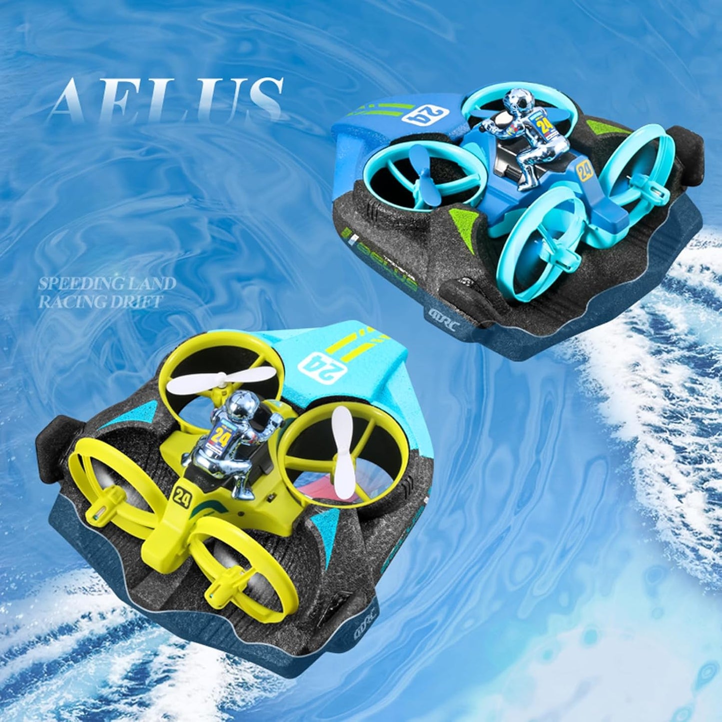 High-Speed 3-in-1 RC Hovercraft Drone Toy