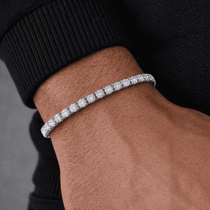 Diamond Silver Tennis Bracelet