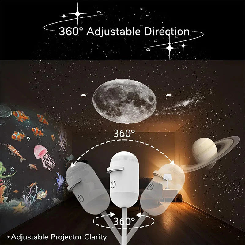 LED Galaxy Ceiling Projector – Starry Night Light