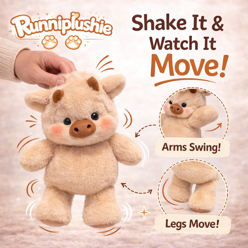 Running Highland Cow Plush Toy