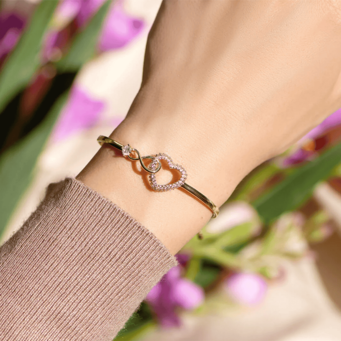 Infinity Heart Adjustable Bracelet for Women