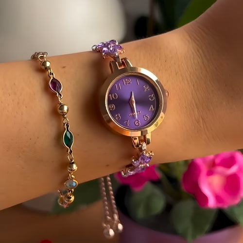 Princess Rapunzel Crystal Bracelet Watch for Girls