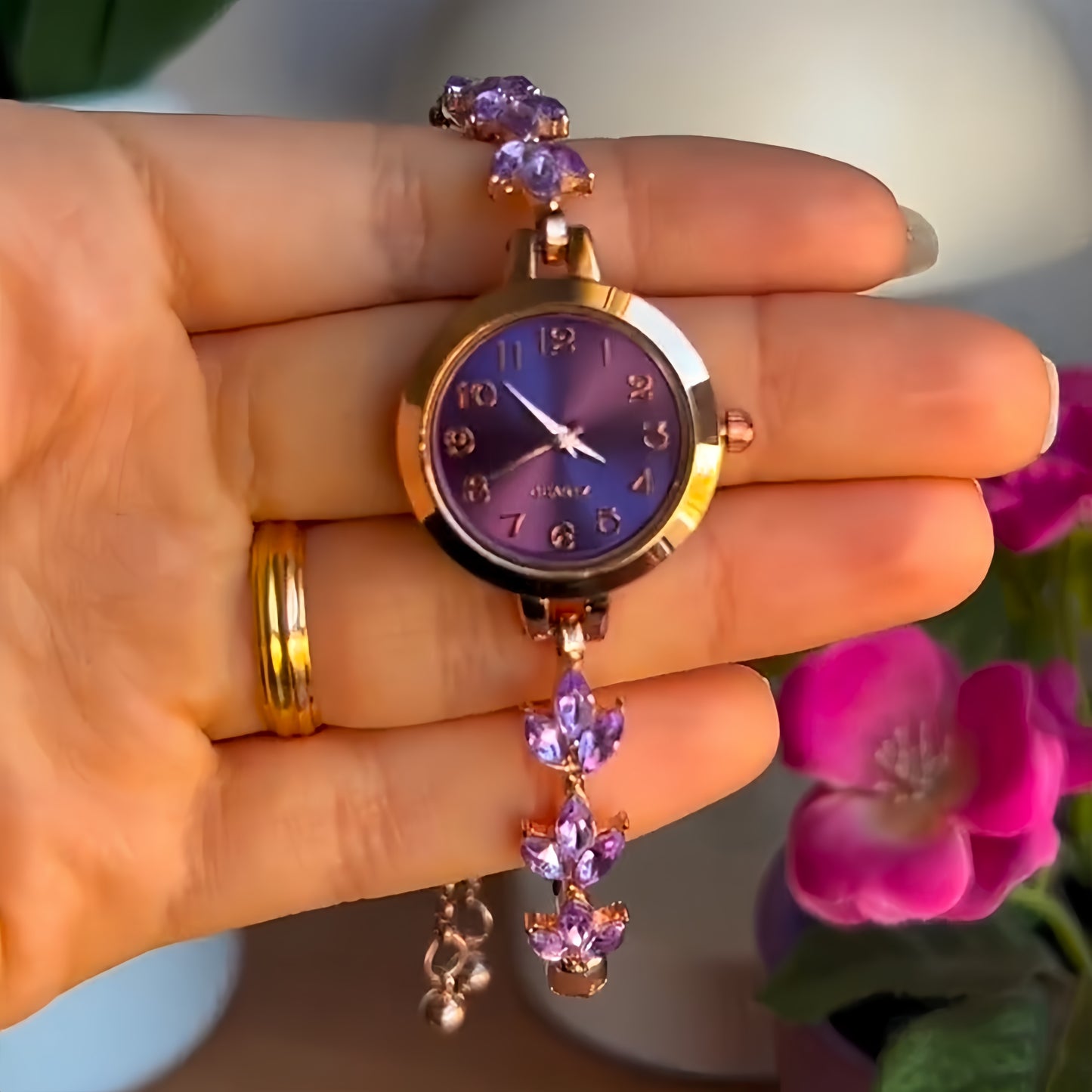 Princess Rapunzel Crystal Bracelet Watch for Girls